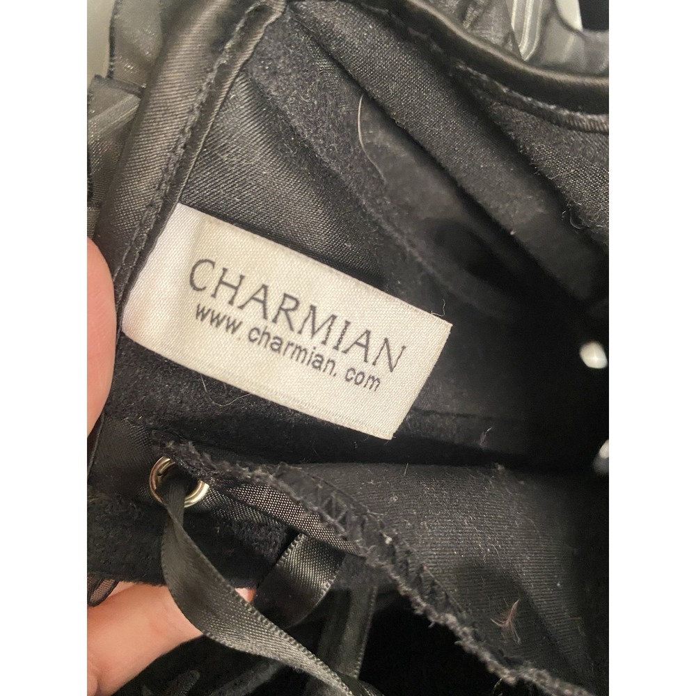 Charmian Women's Medium Burlesque Vintage Fashion Classic Satin Bustier Corset - Picture 12 of 14